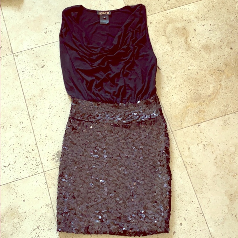 Women’s La rok black sequined dress sz. Small